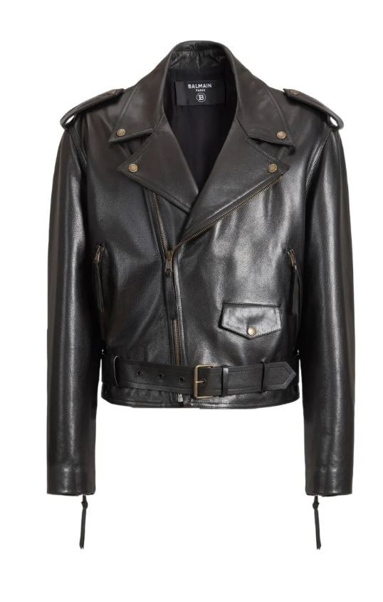 [Balmain] Leather Jacket FW26 HH1TD580LE43-0PA