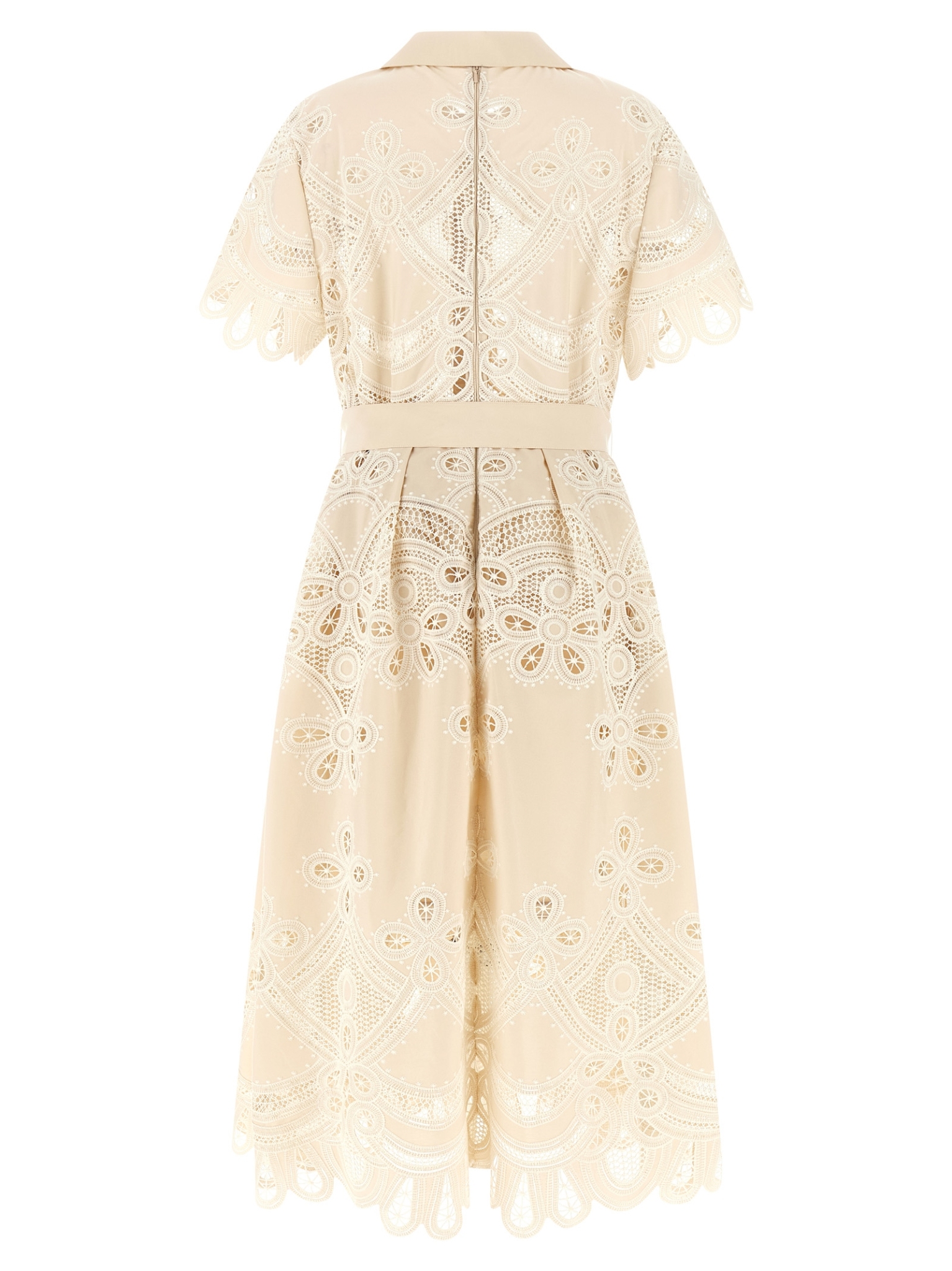 [Elie Saab] Short sleeve dress FW26 D1288NP26COE16CREAM