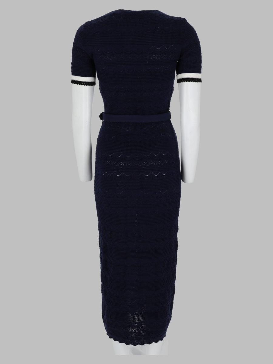 [Self-portrait] Short sleeve dress FW26 PF26-072MA-N_NAVY