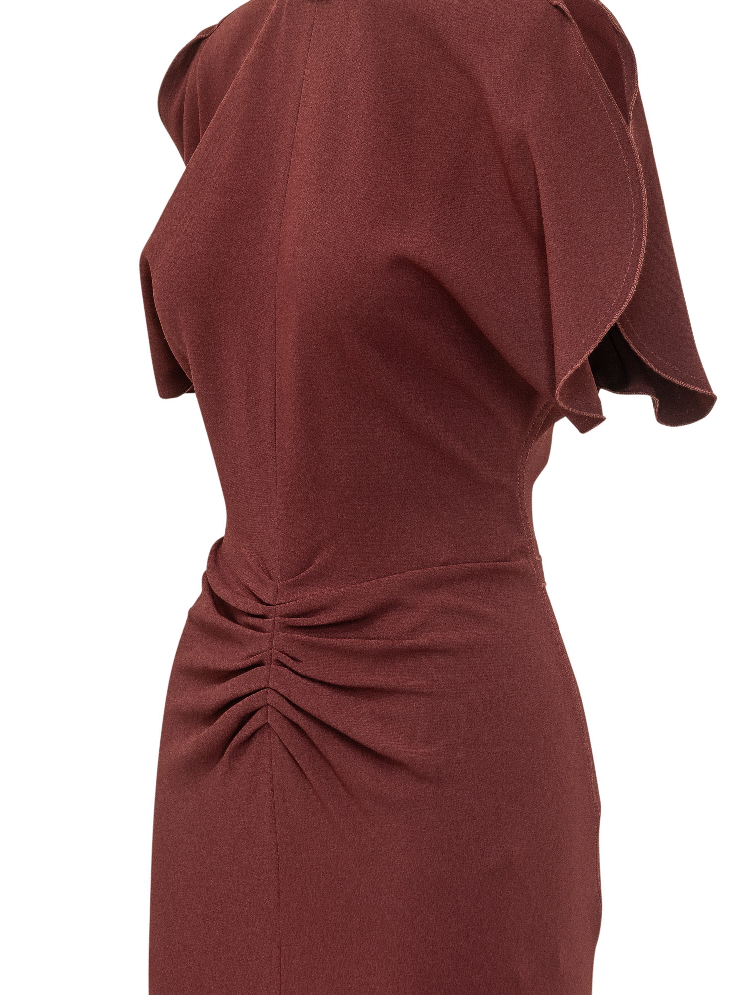 [VICTORIA BECKHAM] Short sleeve dress FW26 1226WDR005227A BURGUNDY
