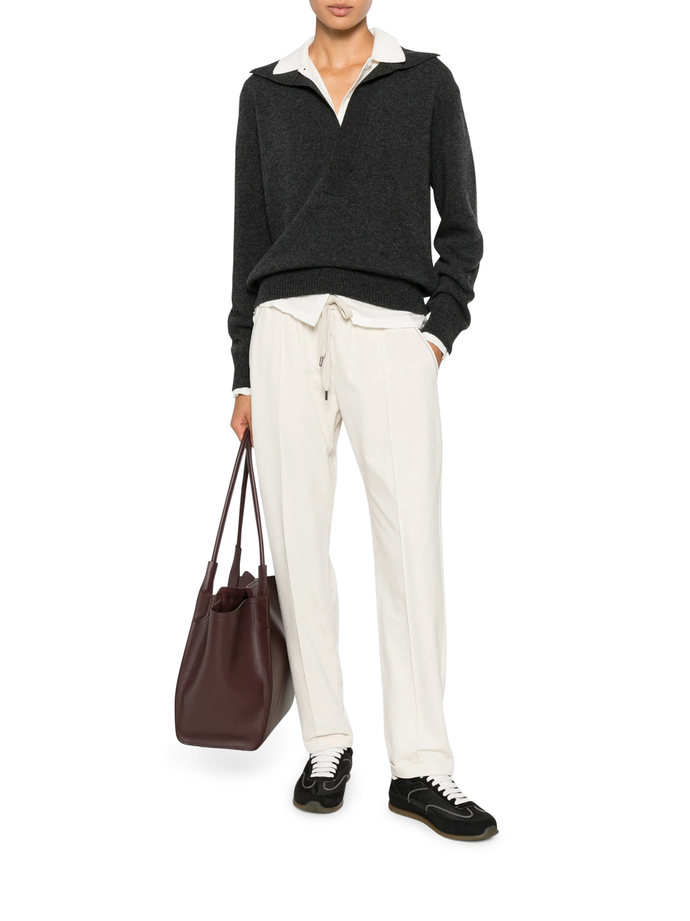 [Brunello Cucinelli] Trousers FW26 MH827FB799C9815 AVENA MILK