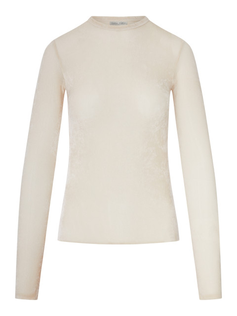 [Forte Forte] T-shirts Long Sleeve FW26 15390F50M0007 PLATINO