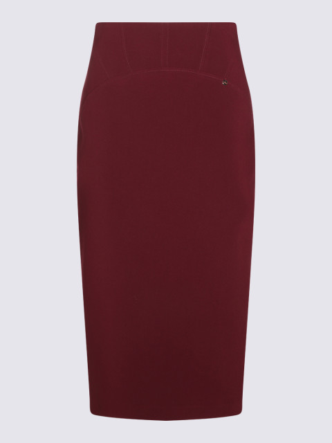 [NISSA] Midi skirt FW26 F1366BORDEAUX