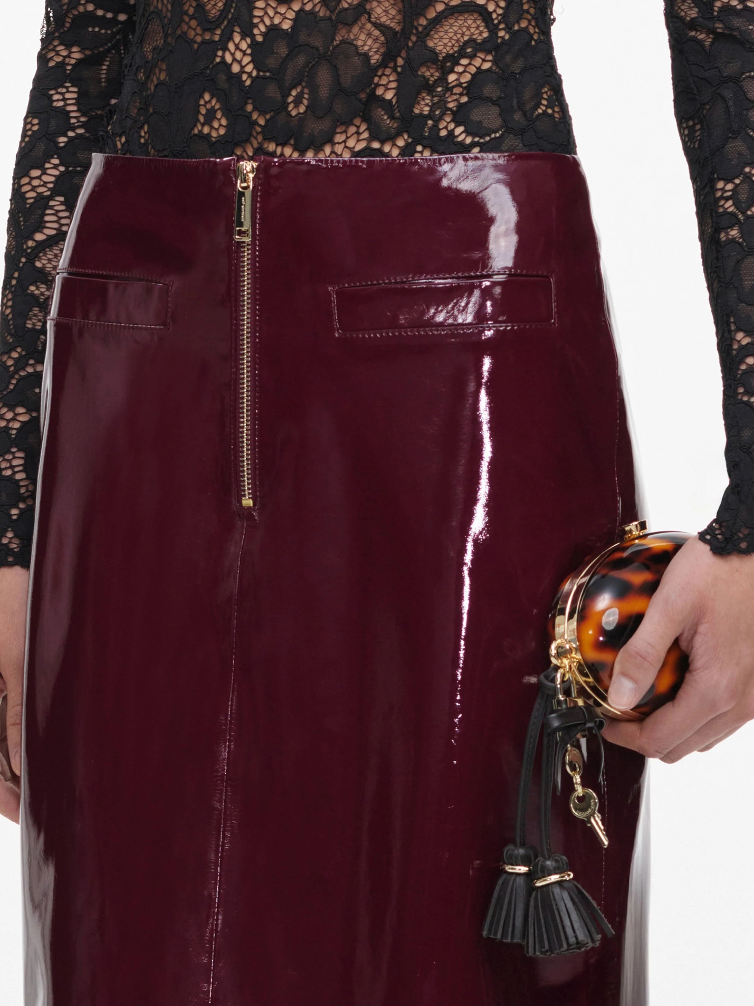 [SELF PORTRAIT] Midi skirt FW26 AW26080MSKPUPURPLE