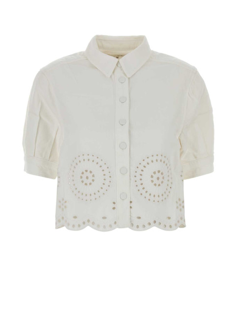 [FRAME] Shirts Short Sleeve FW26 7068EMB182 WHT