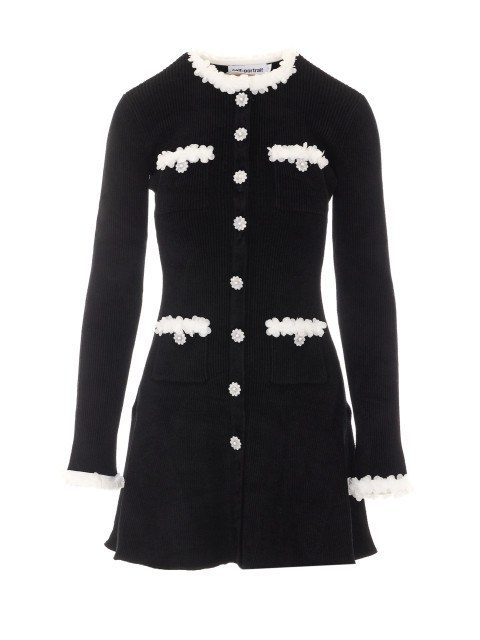 [SELF PORTRAIT] Long sleeve dress FW26 099SBLACK