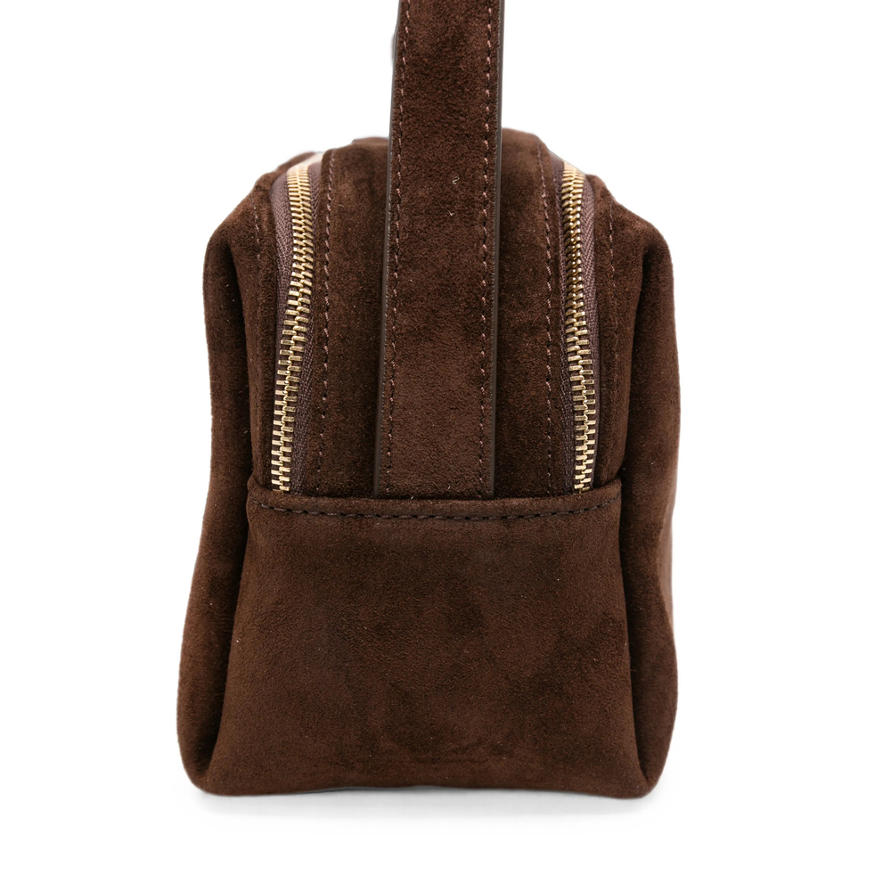 [ELLEME] Shoulder bag FW26 TROUSSE SUEDE BROWN