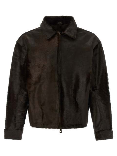 [Giorgio Brato] Leather Jacket FW26 GU27F28005BCHTMORO