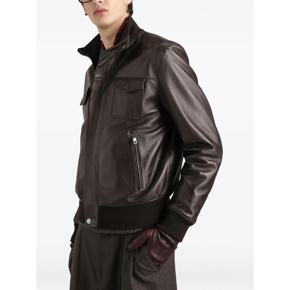 [Dolce & Gabbana] Leather Jacket FW26 G9CHUL HUL18 M1213