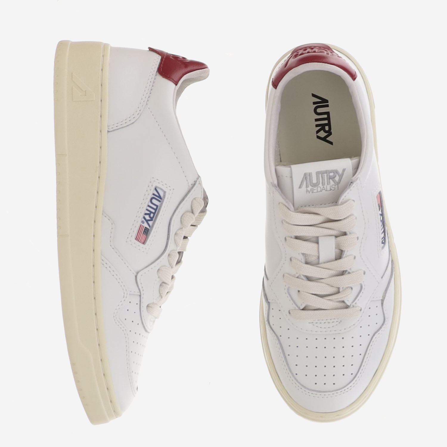 [AUTRY] Sneakers FW26 AULWLL33LEATLEATWHTDEEPCLARET