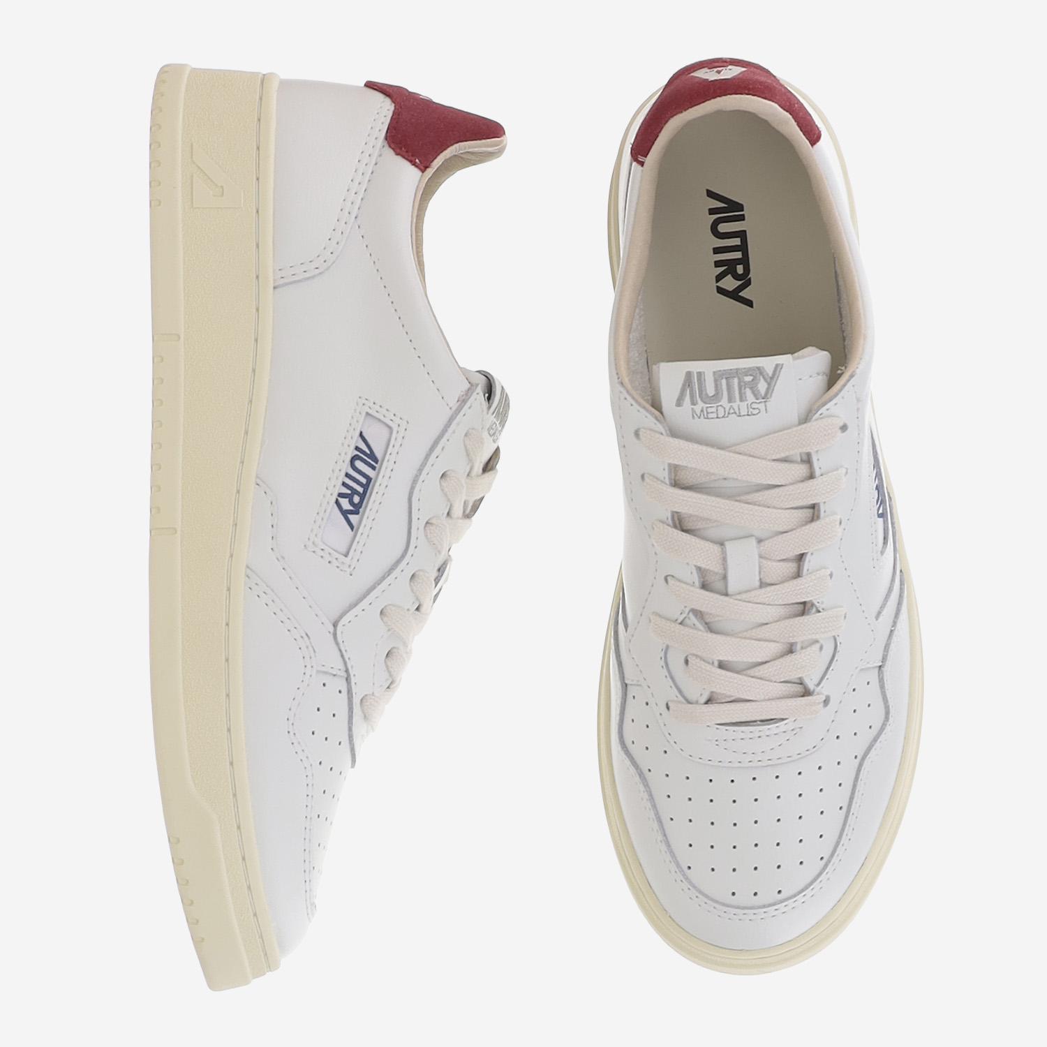 [AUTRY] Sneakers FW26 AULWBJ01LEASUELOGOWHTDEEPCLARET