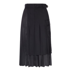[Sacai] Midi skirt FW26 2608569001 BLACK