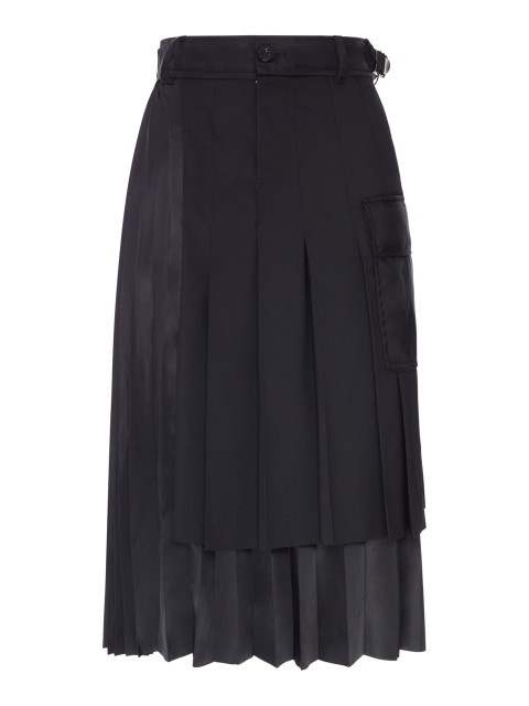 [Sacai] Midi skirt FW26 2608569001 BLACK