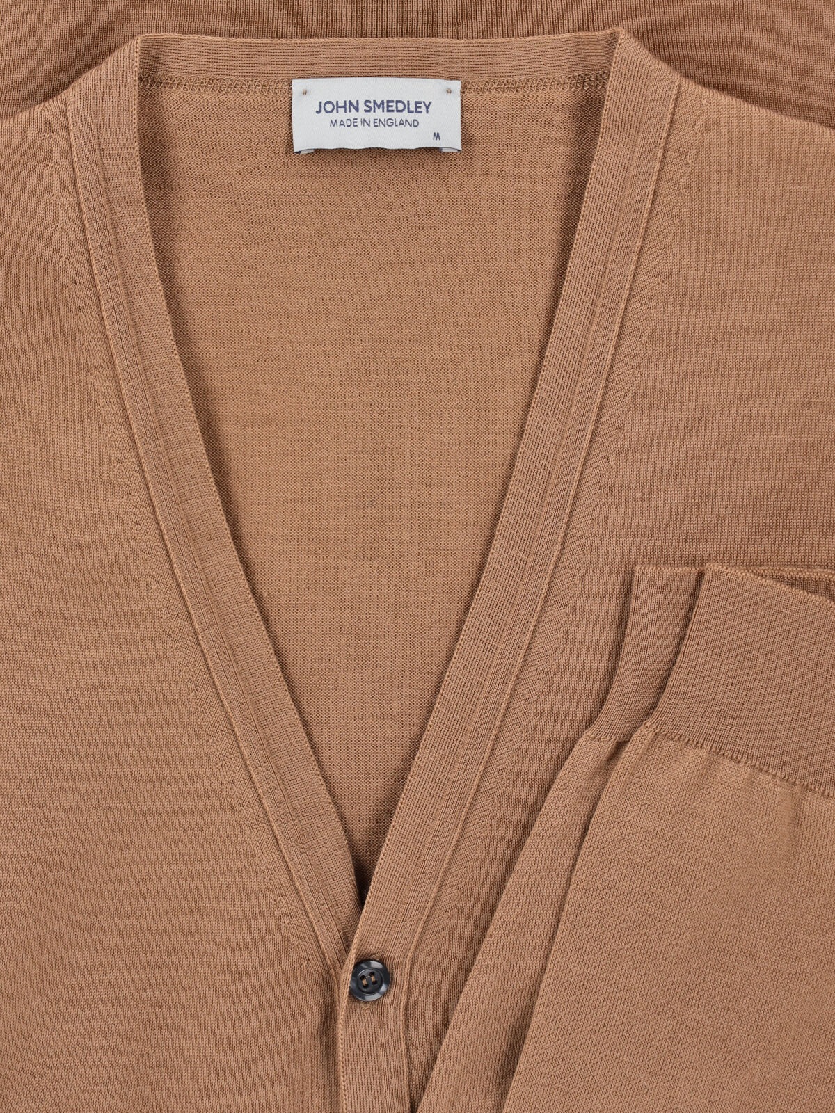 [JOHN SMEDLEY] Cardigan FW25 PETWORTHNUTMEG