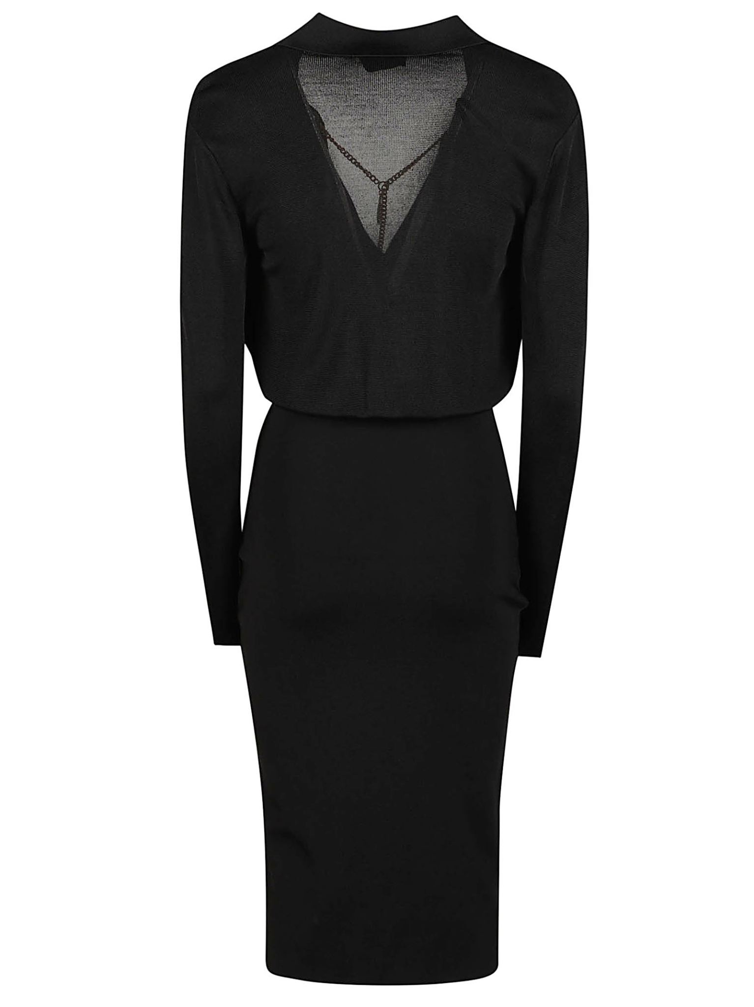 [ELISABETTA FRANCHI] Long sleeve dress FW26 AM19S66E2