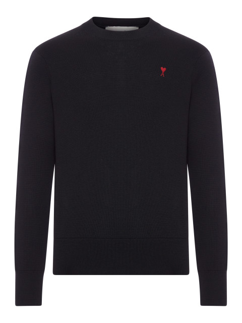 [Ami Paris] Knitwear FW26 HKS826001009 NOIR ROUGE
