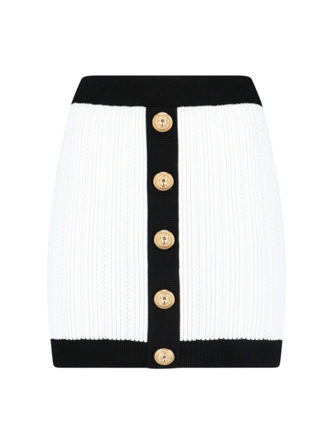 [Balmain] Mini skirt FW25 FF1LB039KI64GAB