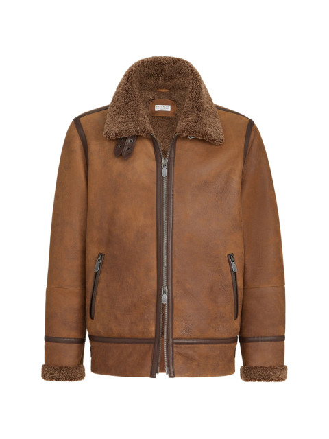 [Brunello Cucinelli] Leather Jacket FW26 MPMTR2093  C4269