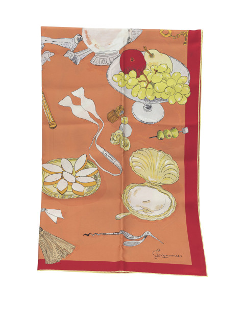 [JACQUEMUS] Scarf FW26 ACU00874AW00263PRINT COCKTAIL ORANGE