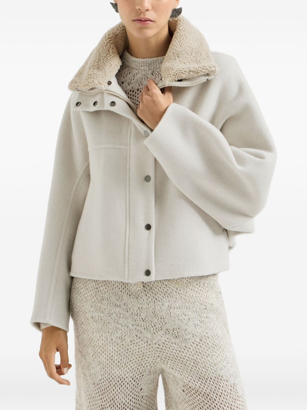 [Brunello Cucinelli] Leather Jacket FW26 MD5327555C042