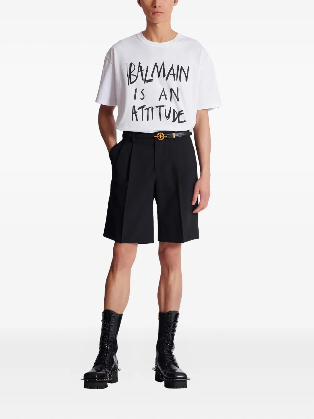 [Balmain] T-shirts Short Sleeve SS26 GH1EG225GF40GAB