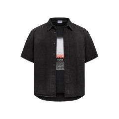 [Balenciaga] Shirts Short Sleeve FW26 A001R6TUW741000 BLACK