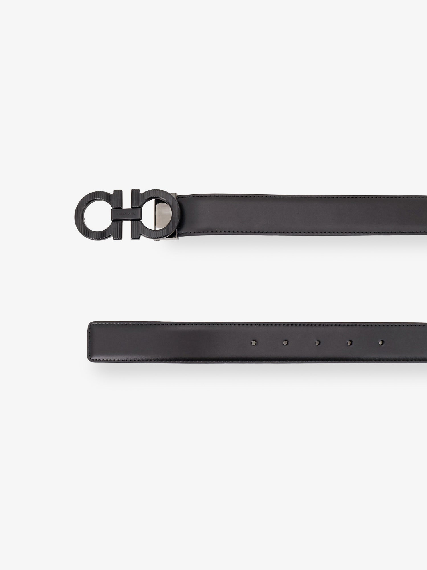 [Ferragamo] Belt FW26 670574796223NEROLODEN