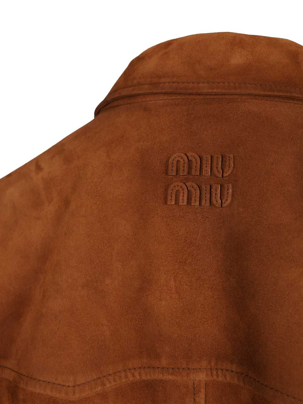 [Miu Miu] Leather Jacket SS26 MPV948 S OOO 104RF1034
