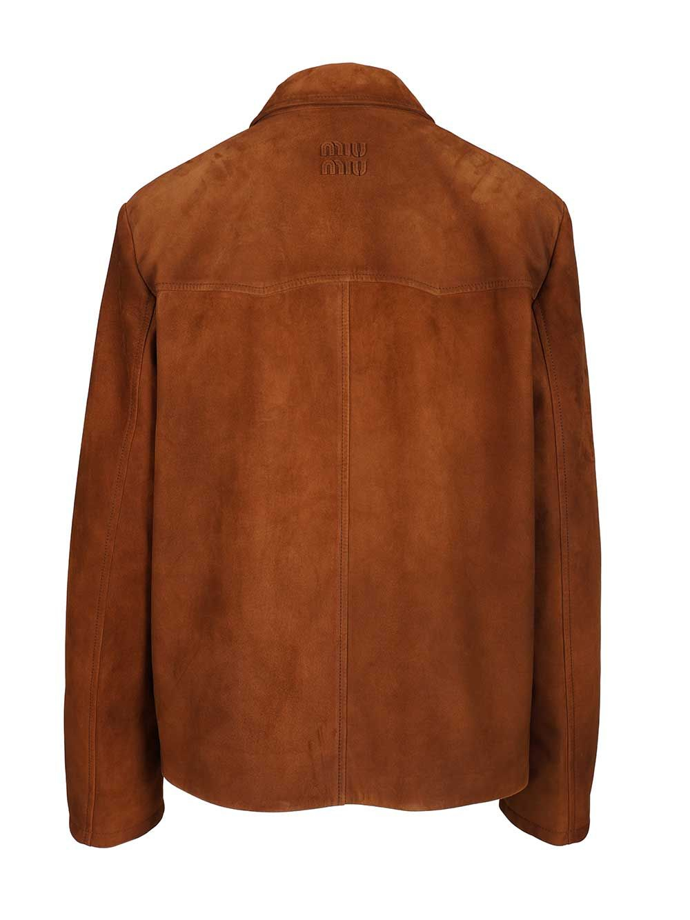 [Miu Miu] Leather Jacket SS26 MPV948 S OOO 104RF1034