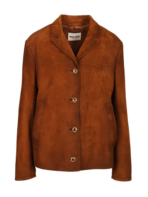 [Miu Miu] Leather Jacket SS26 MPV948 S OOO 104RF1034