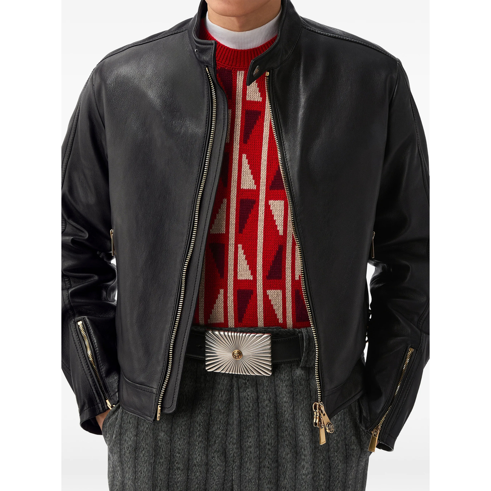 [Versace] Leather Jacket FW26 1A18980 1027050 1B000