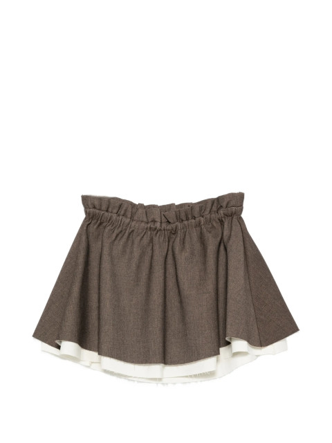 [Eleh] Mini skirt FW26 EFW260006MORO