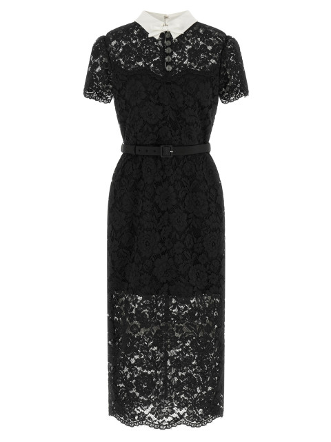 [SELF PORTRAIT] Short sleeve dress FW26 AW26019MABBLACK
