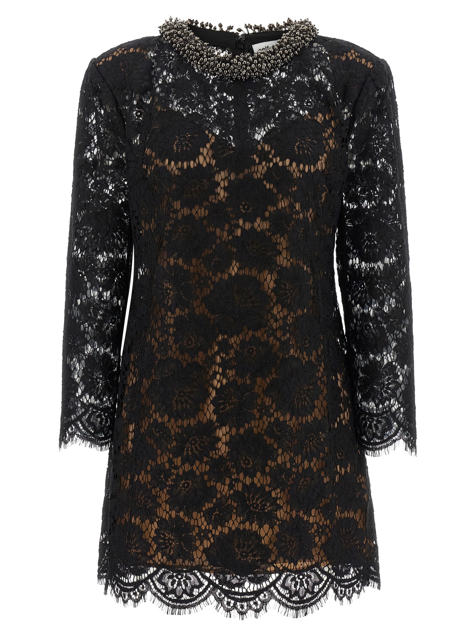 [SELF PORTRAIT] Long sleeve dress FW26 AW26045SBBLACK
