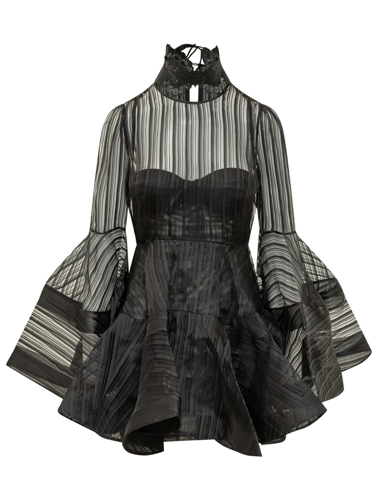 [Zimmermann] Long sleeve dress FW26 0250DF261 BLK