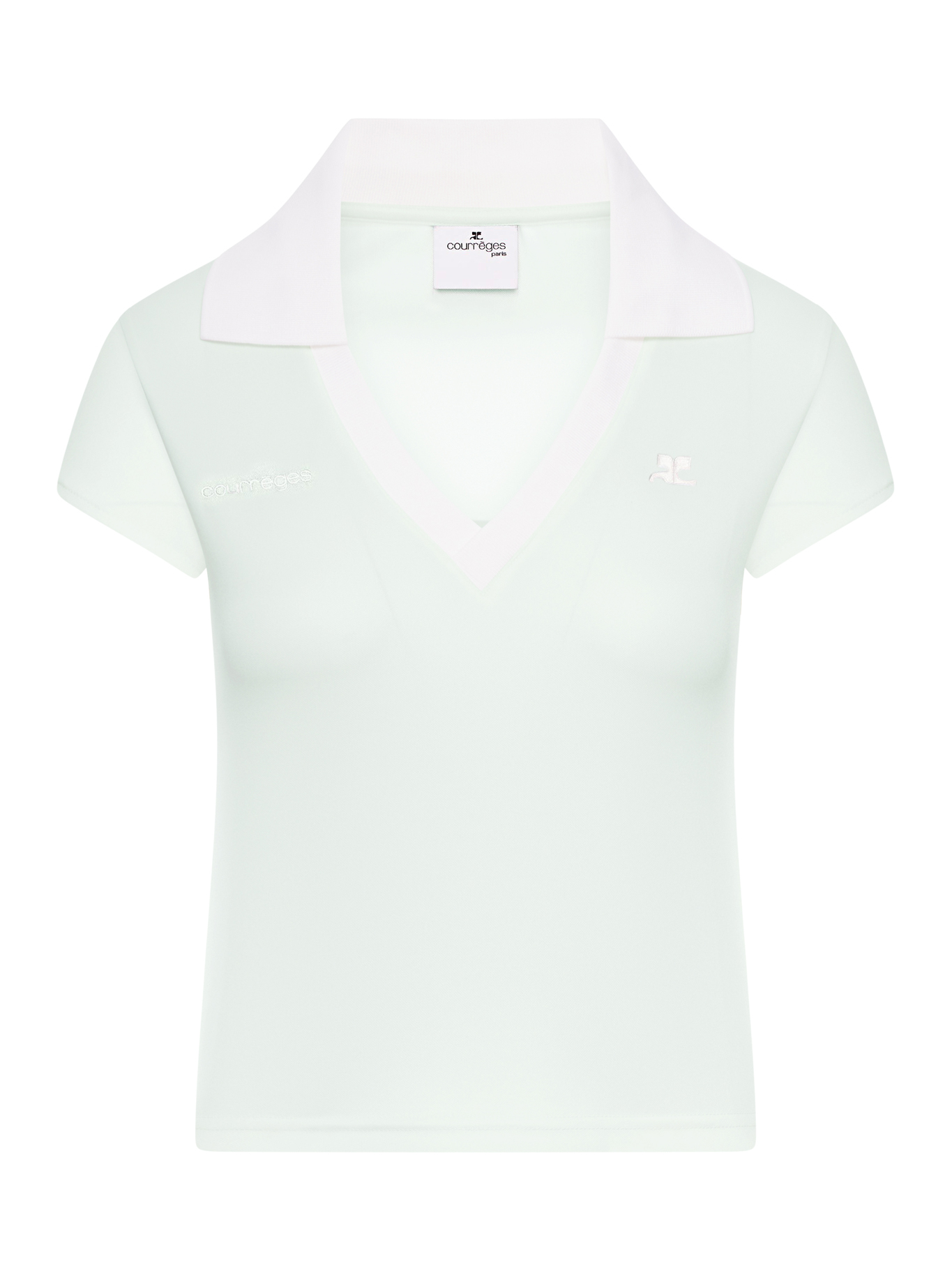 [Courreges] T-shirts Short Sleeve SS26 126JPO057JS0195B216 LIGHT MINT HERITAGE WHITE