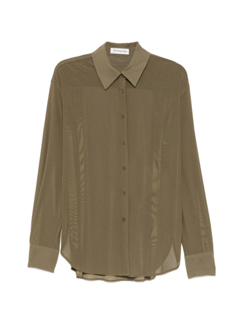 [THE FRANKIE SHOP] Shirts Long Sleeve FW26 PERI SHEER KHAKI