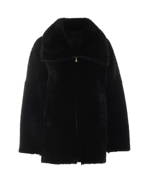 [Blancha] Fur Jacket FW26 26100302NERO