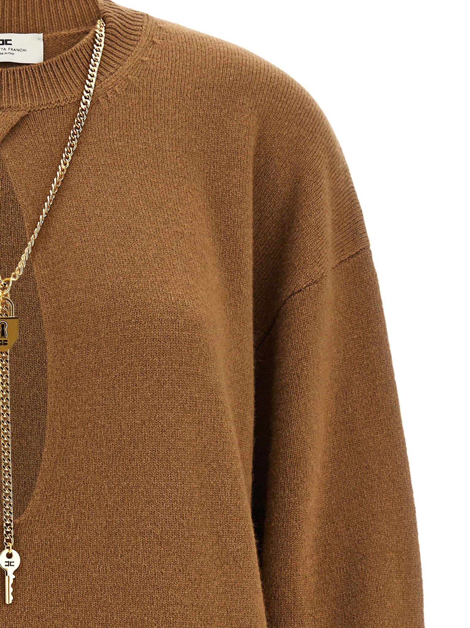 [ELISABETTA FRANCHI] Long sleeve dress FW26 AM23T66E2AI6