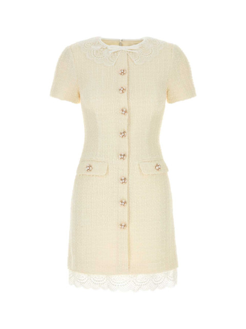 [SELF PORTRAIT] Short sleeve dress FW26 PF26002SBC CREAM