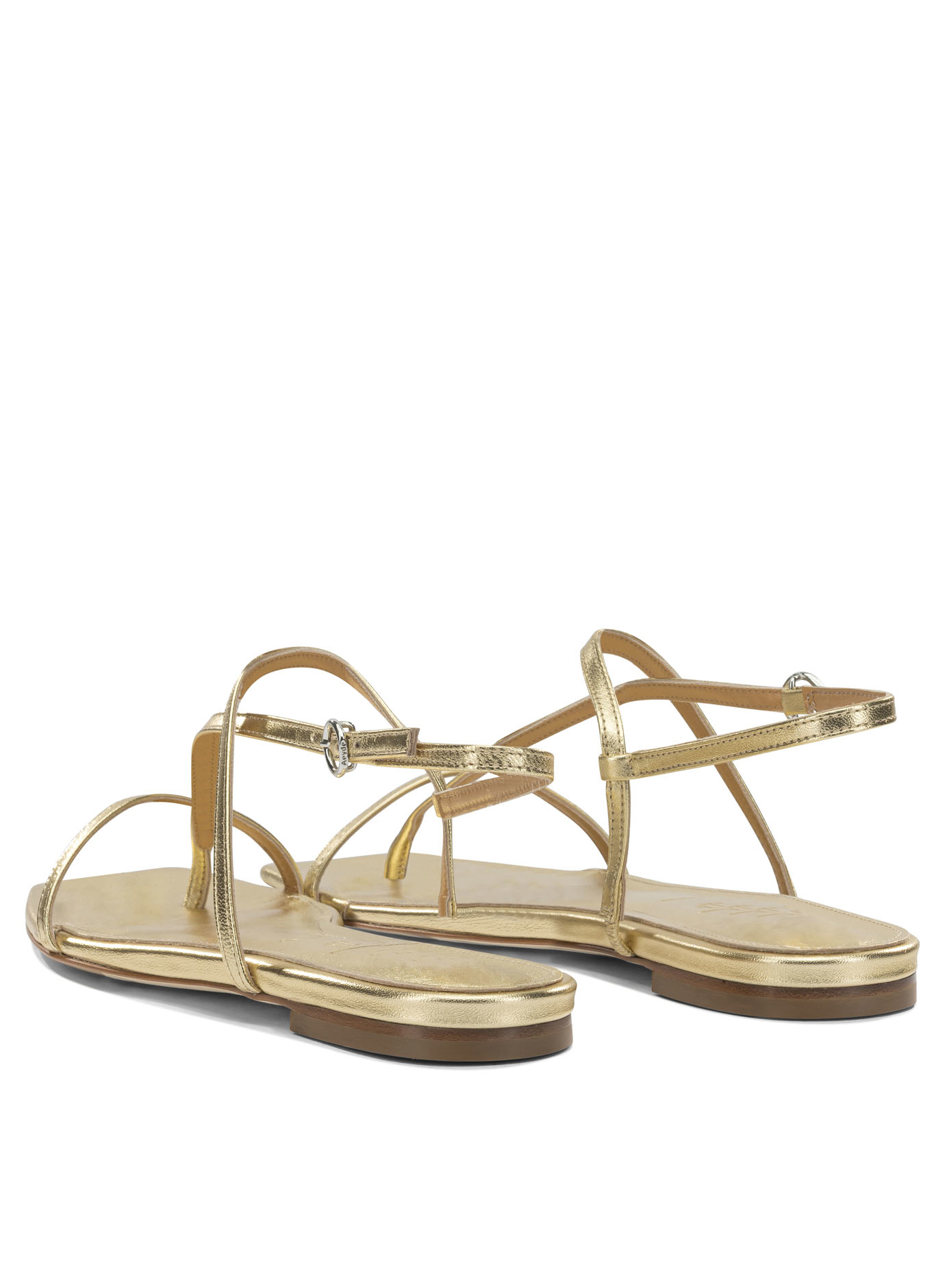 [Aeyde] Sandals FW26 ELLANAPPA LEATHER LAMINATEDGOLD