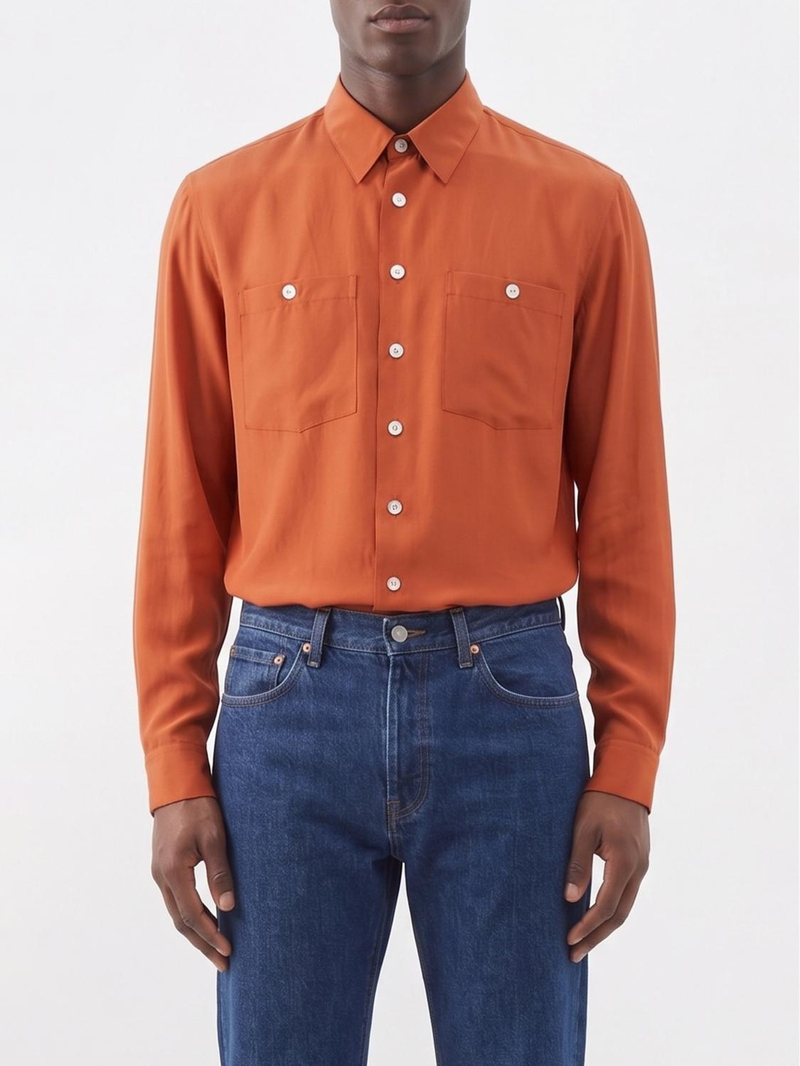 [Saint Laurent] Shirts Long Sleeve SS26 854240Y6J78 6550