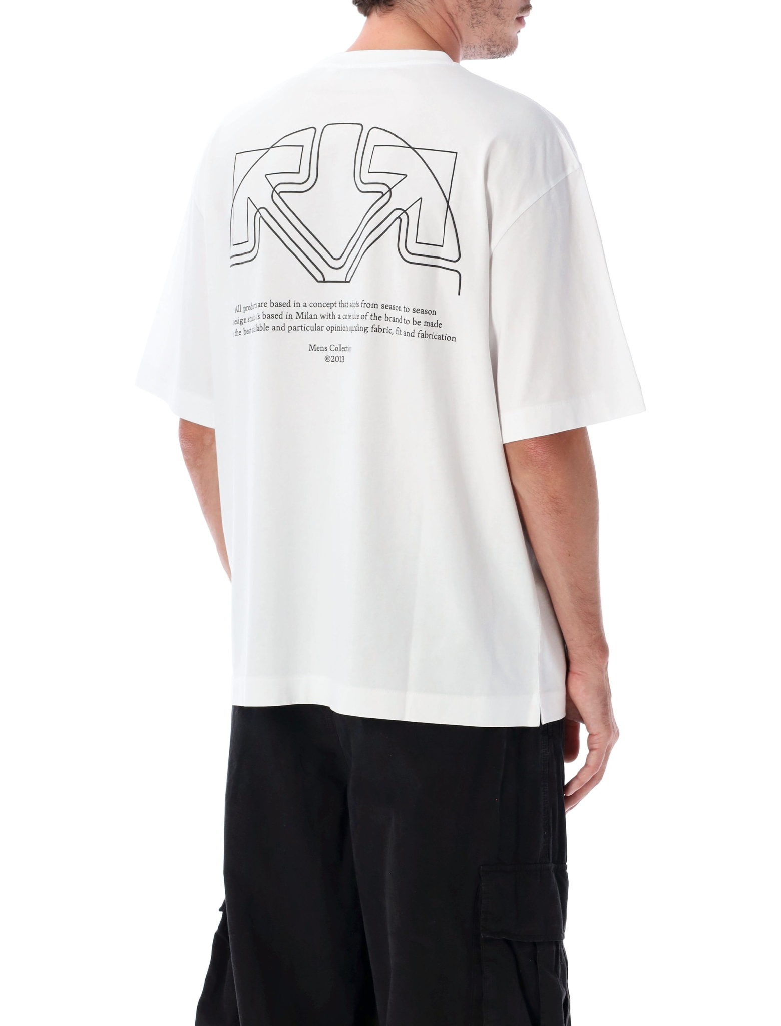 [Off-White] T-shirts Short Sleeve FW26 OMAA120F26JER01E100