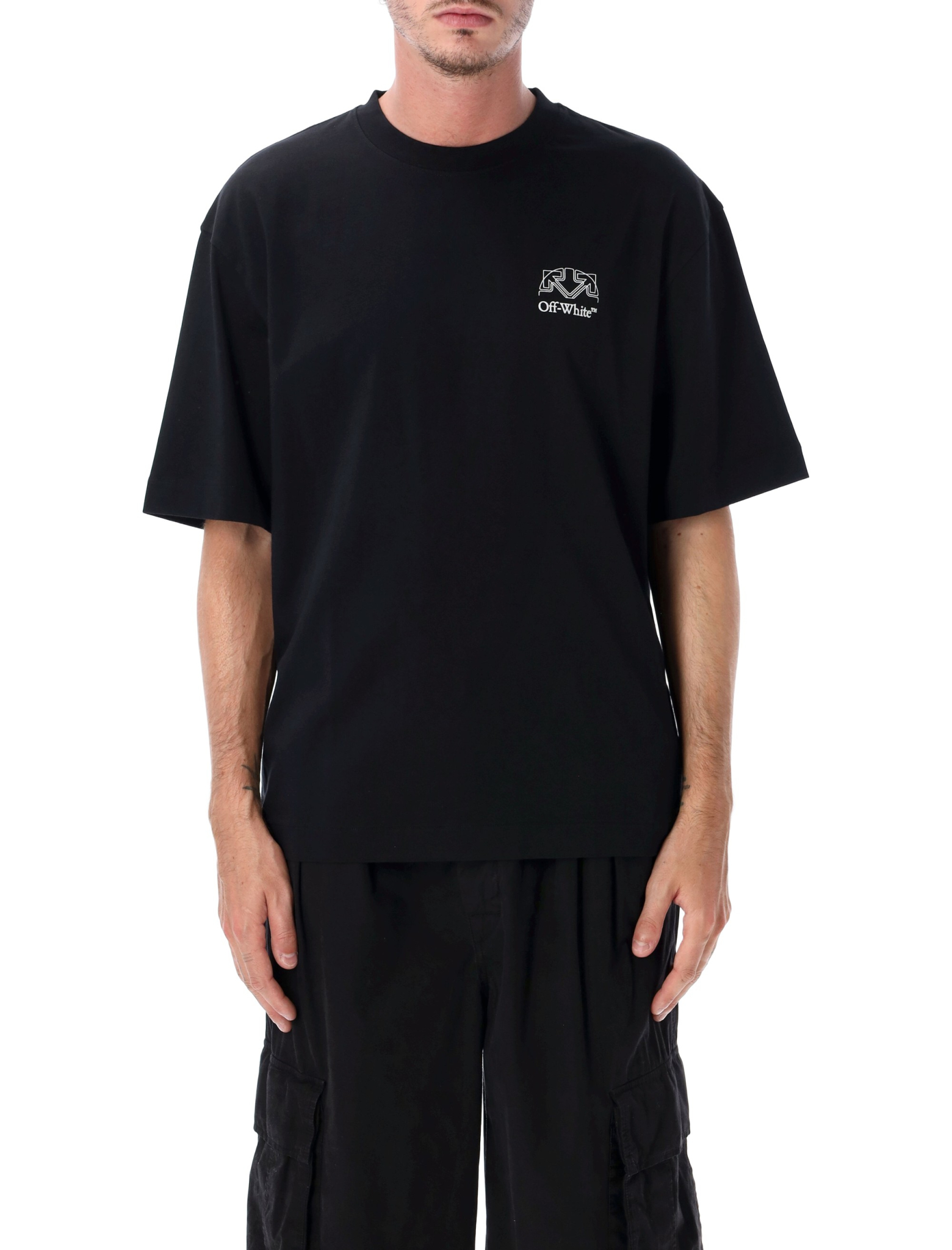 [Off-White] T-shirts Short Sleeve FW26 OMAA120F26JER01E001
