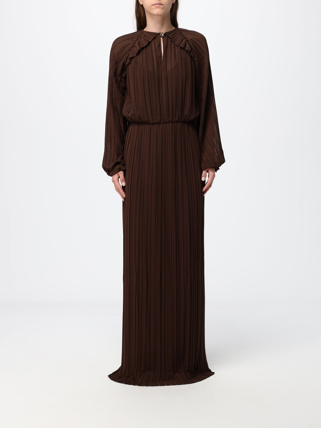 [Fabiana Filippi] Long sleeve dress FW26 ABD216F158M302 EBANO