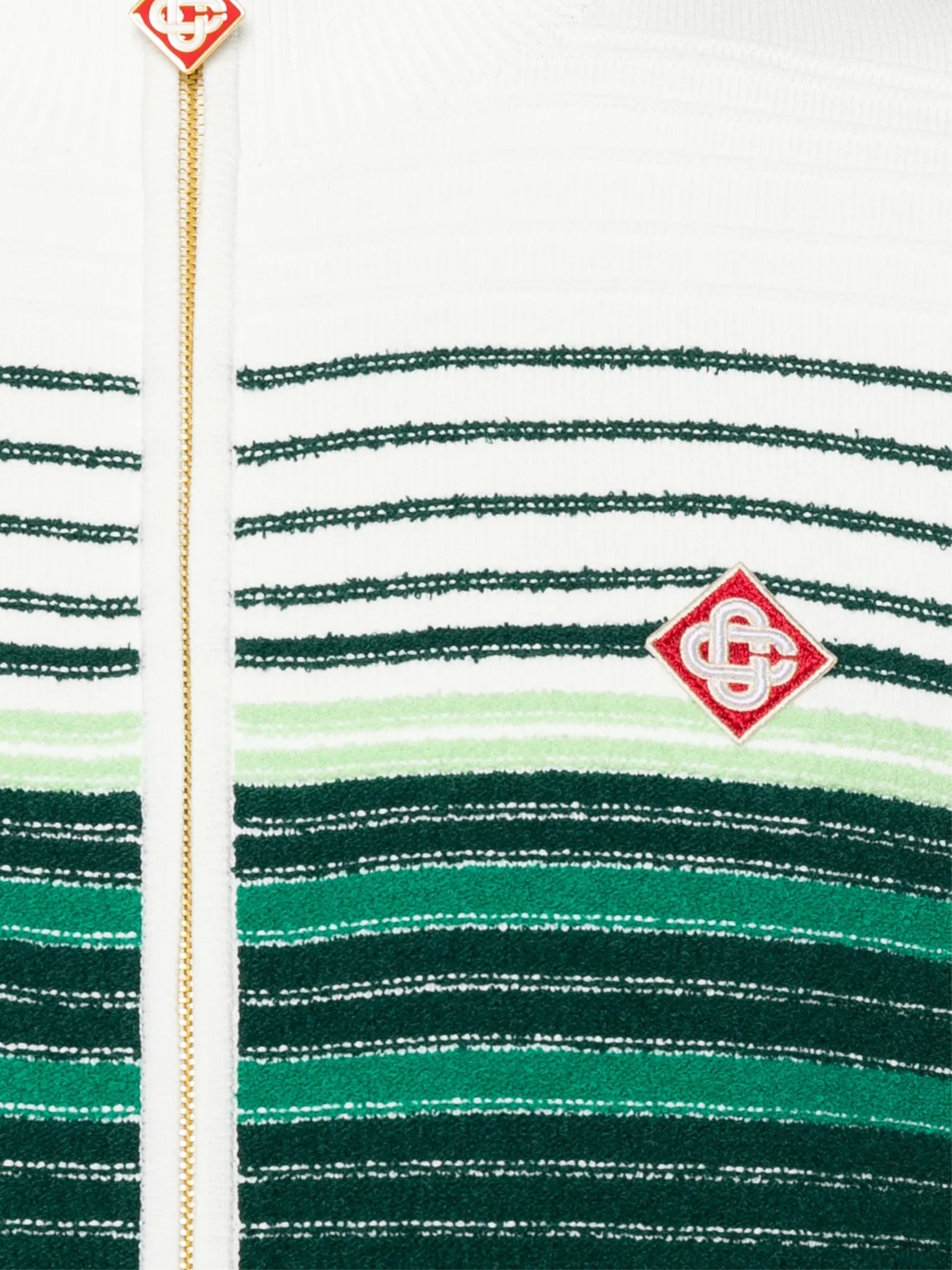 [Casablanca] Cardigan FW26 MPF26KW141901WHITE/GREEN