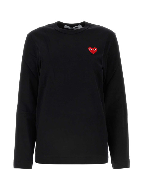 [COMME DES GARCONS PLAY] T-shirts Long Sleeve FW26 AXT118051 BLACK