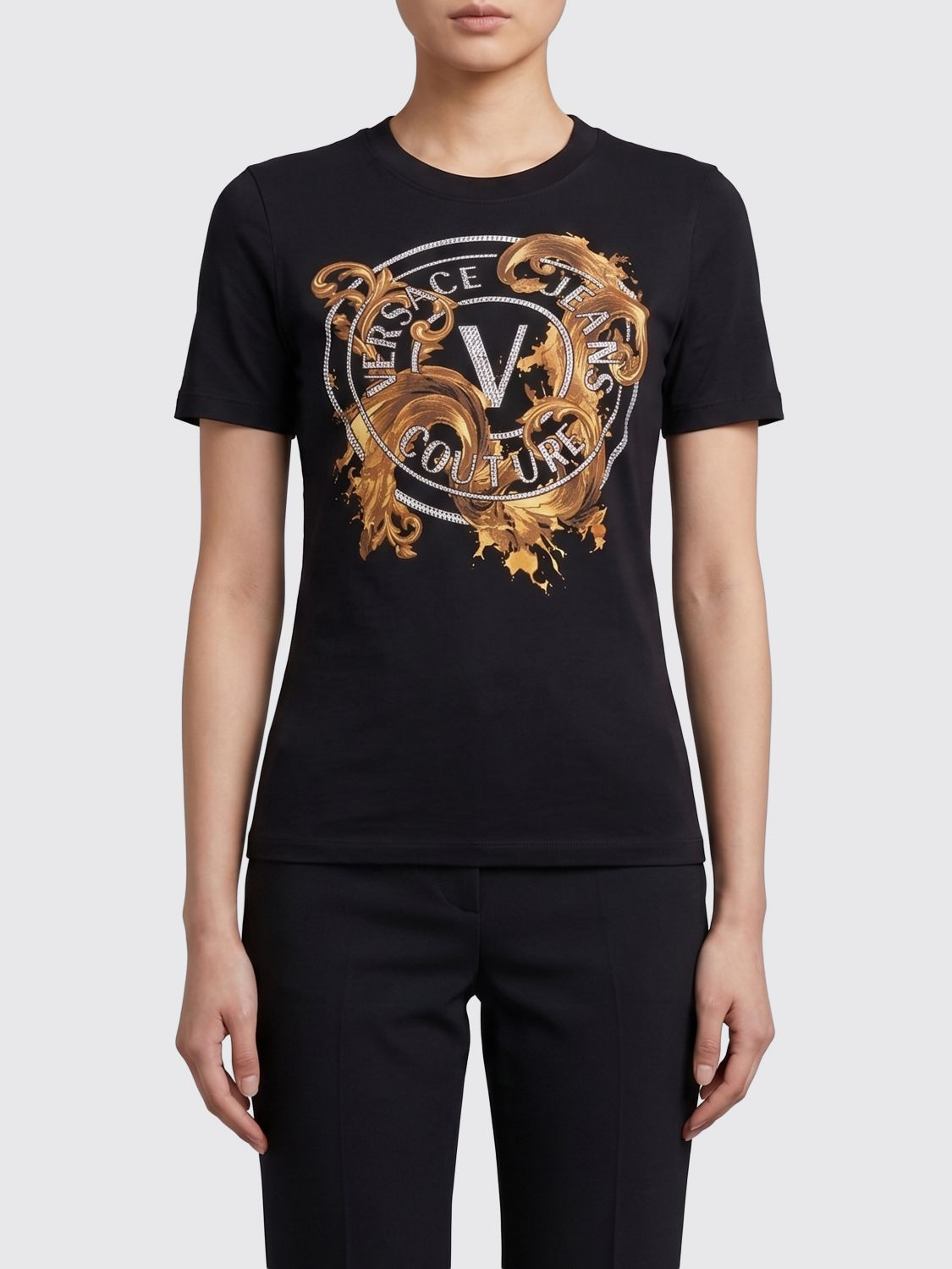 [VERSACE JEANS COUTURE] T-shirts Short Sleeve SS26 80HAHE01CJ02E G89