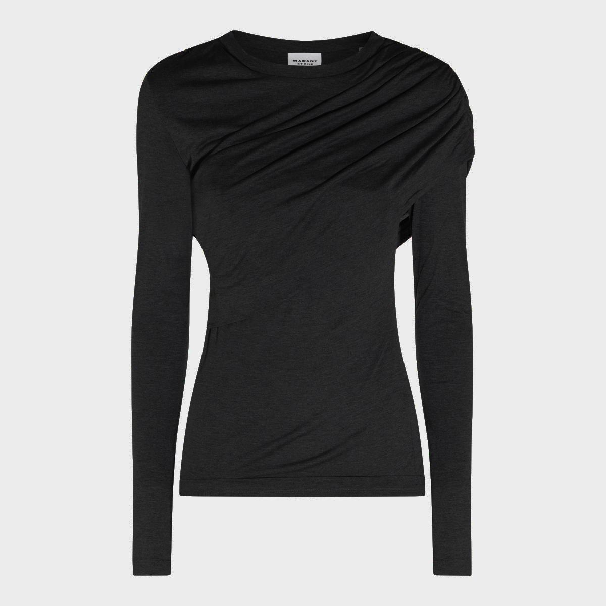 [Marant Etoile] T-shirts Long Sleeve FW26 26AHT0656FDD3K01E01BK