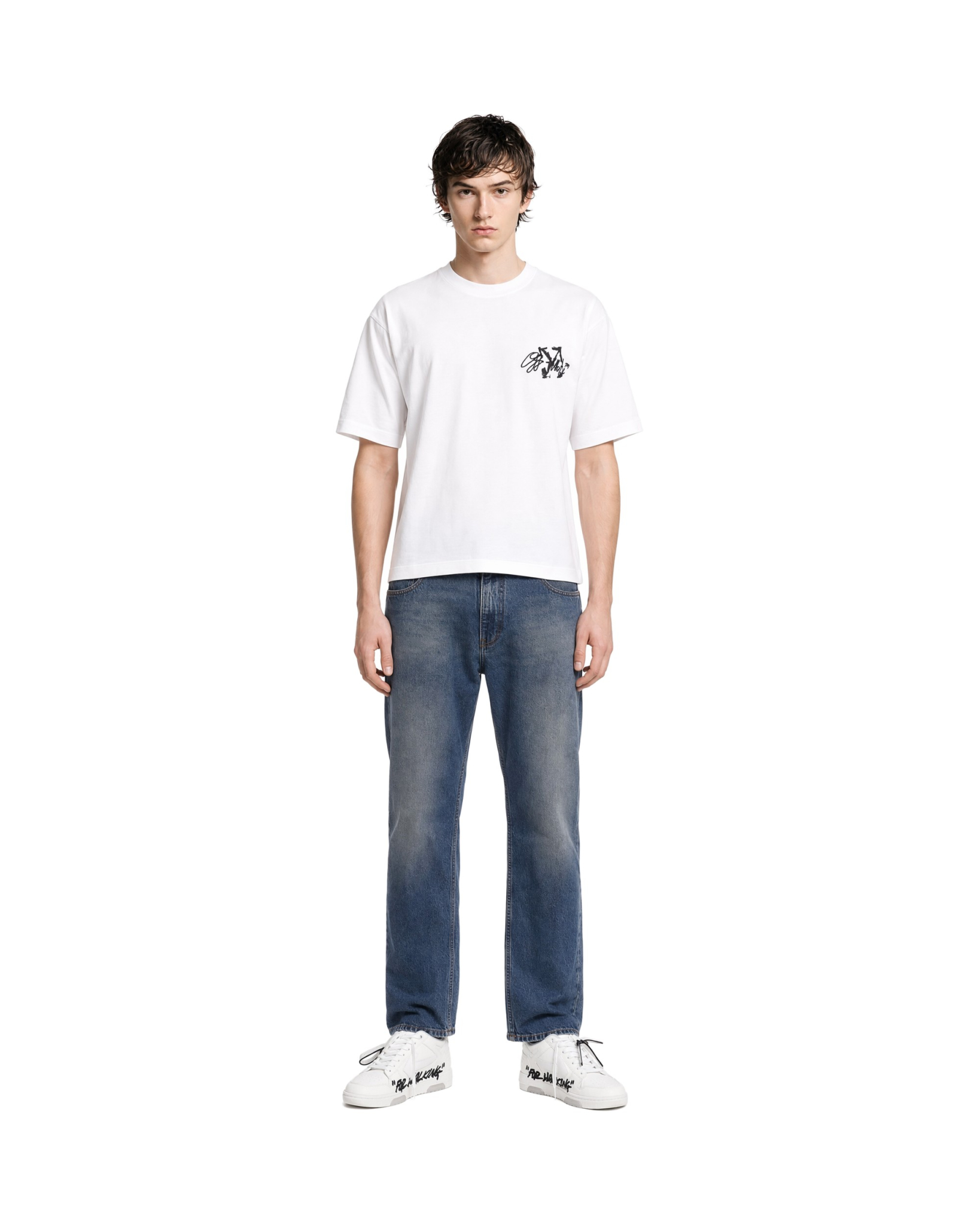 [Off-White] T-shirts Short Sleeve FW26 OMAA120F26JER00J10100